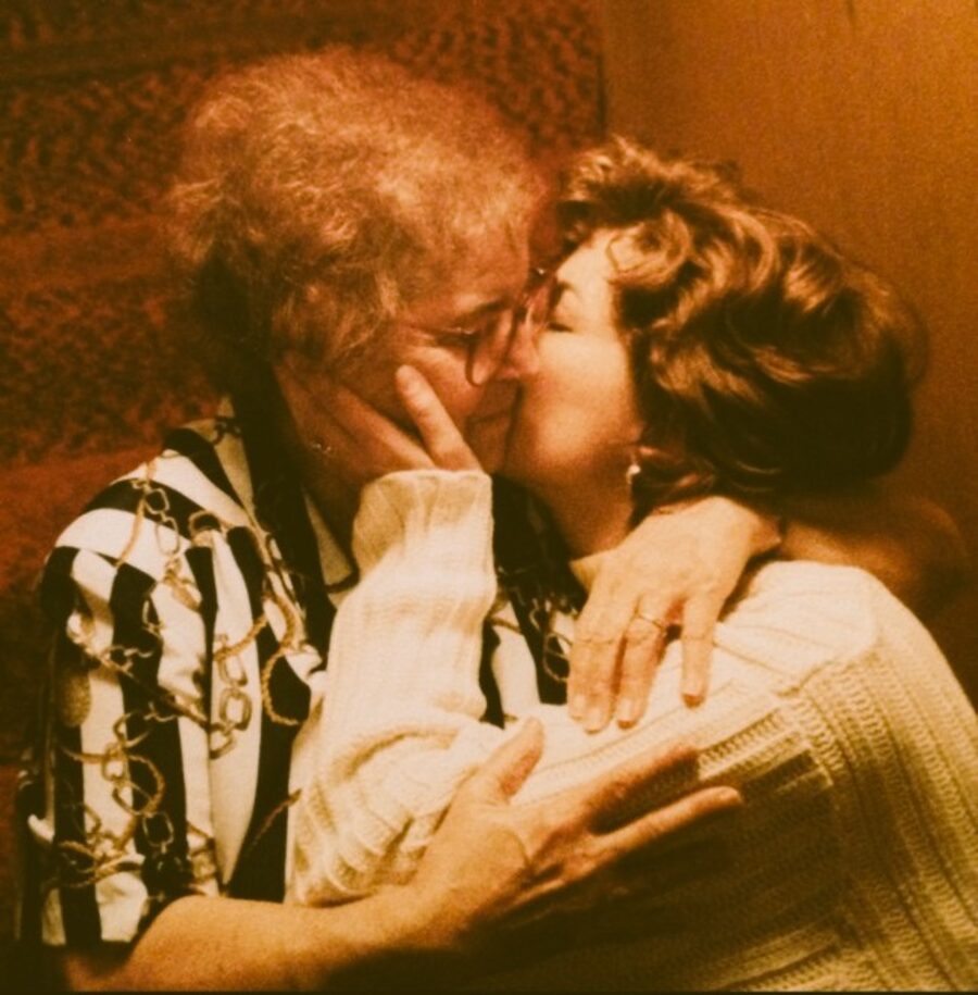 Angela with her grandmother, a treasured moment